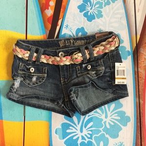 Wallflower Vintage 3R Jenna Denim Shorts NWT